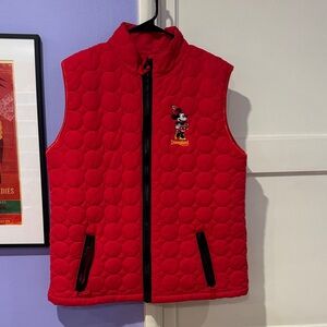 Disneyland Minnie Mouse Red Quilted Vest for Women XL